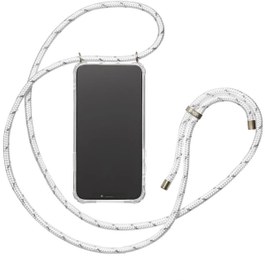 Resim Teknoçeri Iphone 6 Plus / 6s Plus Şeffaf Ipli Boyun Askılı Silikon Kılıf 
