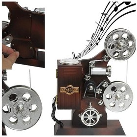 Resim Büro Ev Ofis Hediyesi İçin Film Makinesi Tasarımlı Müzik Kutusu 