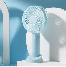 Resim Mini Usb Şarj Edilebilir El Tipi Vantilatör Taşınabilir Vantilatör Mavi 