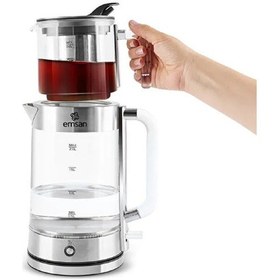 Resim Emsan Feel Steel XL 2 L Cam Çay Makinesi 