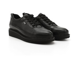 Resim Gönderi(R) Gönderi R Kadın Siyah Bağcıklı Dolgu Taban Hakiki Deri Ayakkabı Gdza13424132 Siyah 