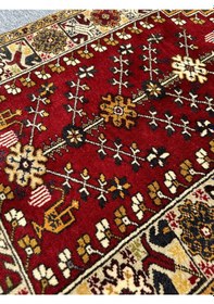 Resim El Dokuma Sıfır Yahyalı Halısı Seccade 84x146 Kök Boya Namazlık 