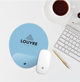 Resim Özer Store Louvre Temalı Bilek Destekli Oval Mouse Pad Mouse Altlığı 