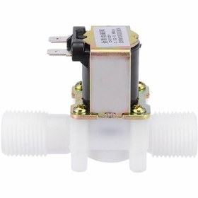 Resim 12v Plastik Solenoid Valf Nc Elektrikli Manyetik Su Akış Vanası 