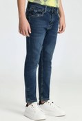 Resim Hemington Lacivert Taşlanmış Denim Çocuk Pantolon 