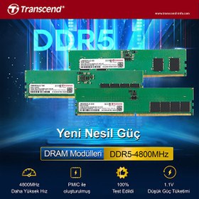 Resim Transcend JetRam JM4800ALE-16G 16GB DDR5 4800MHz CL40 Masaüstü Bellek 