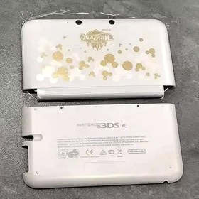 Resim Sınırlı 3DSXL Ekstra Konut Kabukları Üst/Alt Kapak Plakaları Beyaz/Altın Değiştirme, 3DS XL/LL 3DSLL Eski Büyük Konsollar, Disy Magical-World Edition Üst ve Alt Ön Panel 2 ADET Set 