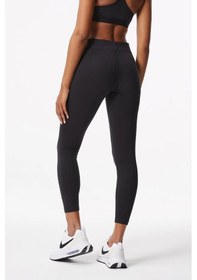 Resim Nike Sportswear Essentials Mid Rise 7/8 Leggings Black Pamuklu Kadın Spor Tayt Siyah 
