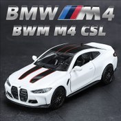 Resim 1 adet RMZ City 1:36 Ölçekli BMW M4 CLS Alaşımlı Döküm Model Araba, Geri Çekme İşlemi, Metal Araç Taklidi, Kırmızı Acenteler ve Logo ile, Gençlerin Oyuncakları, Doğum Günü Hediyesi, Koleksiyonluk Gösterim Parçası 