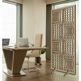 Resim Liar Ahşap Seperatör (Paravan) - KSP-106 - (10 mm) - (69 cm x 139 cm) - (Ham) 