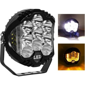 Resim Ahmet Otomotiv Off-Road Projektör Shooter LED Lamba Beyaz 7 Inç 