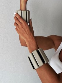 Resim 2 x 0,5 KG El Ayak Bilek Ağırlığı - Krem 