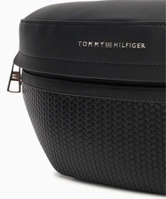 Resim Tommy Hilfiger Örgü Detaylı Erkek Bel Çantası Black - Black / STD 