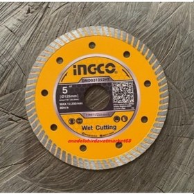 Resim İngco 125mm Turbo Elmas Testere Beton Seramik Granit Kesici Taş Bims Ytong 