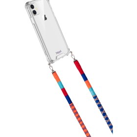 Resim Hippi Pomegranate Örgü Yassı Telefon ve Çanta Askısı 