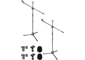 Resim MS06X 2li Set Akrobat Mikrofon Standı Sehpası 