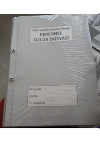 Resim Personel Özlük Dosyası 4857 Sayılı Kanuna Göre 10 Adet Pk Fiyatı 