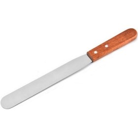 Resim Borox Tahta Saplı Spatül Bıçaklı Paslanmaz Spatula 23 CM 