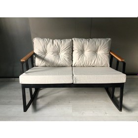 Resim 2'li Sallanan Sandalye Tv Koltuğu Kafe-balkon-mutfak-berjer-ofis Sallanır Çiftli Koltuk Krem 