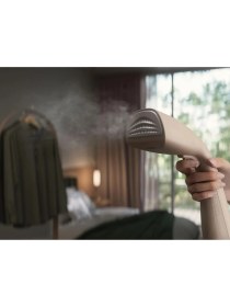 Resim Electrolux Refine Kolay Taşınabilir Seyahat Tipi Buharlı Dikey El Ütüsü, Kırışık Giderici, Bej 