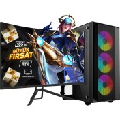 Resim Ramtech BFX20 Plus İ7-10700F 32RAM 1tb-Ssd RTX4060 24"curved Oyuncu Pc 