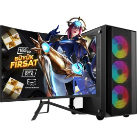 Resim Ramtech BFX20 Plus İ7-10700F 32RAM 1tb-Ssd RTX4060 24"curved Oyuncu Pc 