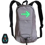 Resim Lemestar Bisiklet Çanta Led Işıklı Kablosuz Kumanda İle 4 Sinyal Sol, Sağ, Dur, İleri Yıkanabilir 15l Poliester Su Geçirmez Gri Gri 