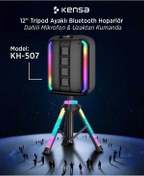 Resim Kensa BLUETOOTH HOPARLÖR STANDLI/IŞIKLI/KUMANDALI/MİKROFONLU 40W - 3600 mAh YÜKSEK PERFORMANS 