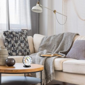 Resim Braventa Collection Masaüstü Renkli Analog Termometre Higrometre, Beyaz 