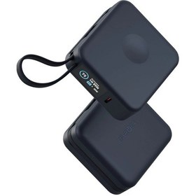 Resim Magpac Mini Plus Dijital 10.000 Mah Type-c Telefon Saat Kablosuz Şarj Destekli Magsafe Powerbank - Lacivert Koyu Gri 