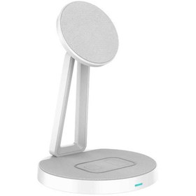 Resim WIWU M13 2 In 1 Standlı Kablosuz Şarj Istasyonu 15w Hızlı Şarj Desteği 