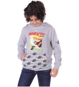 Resim Toontoy Kids Toontoy Erkek Çocuk Naruto Baskılı Sweatshirt Gri Melanj 