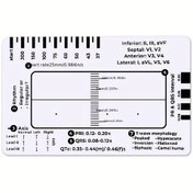 Resim 1pc Taşınabilir 7-Adımlı Ruler] 7-Adımlı Ruler, Plastik Taşınabilir Ölçüm Aracı, Kurşun Yerleştirme Kılavuzu ile, Tıbbi Profesyoneller için Ritim Analizörü 