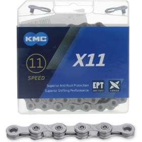 Resim Kmc X11 Ept 11 Vites 118 Bakla Anti Rust Bisiklet Zinciri 