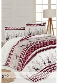 Resim Ceylan Çift Kişilik Yorgan Takımı 220x240 Cm Gri Gri 