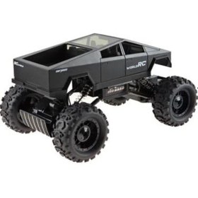 Resim 1:14 4x4 Cybertruck Rc Kumandalı Uzaktan Kumandalı Araba 2.4 Ghz Işıklı Siyah 35 Cm Siyah 