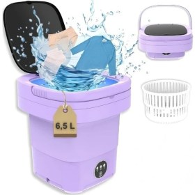 Resim Saravita Katlanabilir Taşınabilir Kurutmalı Çamaşır Makinesi Kamp Yurt Karavan Seyahat Mini Çamaşır Makinesi 