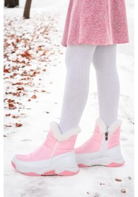 Resim Kiko Kids Pamela Fermuarlı Kız Çocuk Kar Botu Pembe Pembe 