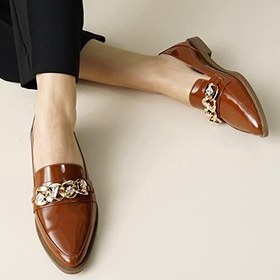 Resim Mio Gusto Aileen Taba Renk Kadın Loafer Günlük Düz Ayakkabı 