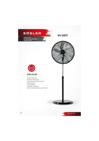 Resim Süsler SV-2017 Sanayi Tipi Ayaklı Vantilatör 