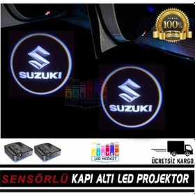 Resim Suzuki Araçlar Için Pilli Yapıştırmalı Kapı Altı Led Logo (489391227) 