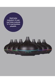 Resim AyrStore 550 ml Ultrasonik Uçucu Yağ Difüzörü 7 Renk LED Işıklı ve Zaman Ayarlı 