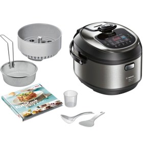Resim Bosch Auto Cook Pro Muc88b68tr Çoklu Pişirici Metalik / Siyah 