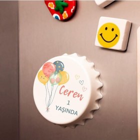 Resim İsme Özel Baskılı Doğum Günü Açacak Magnet 10 Adet 