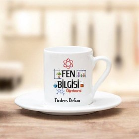 Resim Fen Bilgisi Öğretmeni Hediye Türk Kahvesi Fincanı 