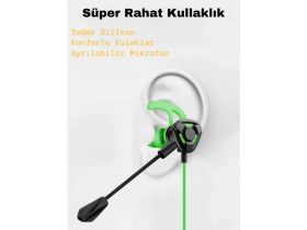Resim Daily Link Mobil Kulakiçi Mikrofonlu Gaming Oyuncu Kulaklığı E-Spor Pubg Gürültü Önleyici 
