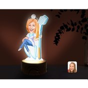 Resim Kişiye Özel Kadın Diş Hekimi Karikatürlü Dekoratif 3D Biblo Led I(481494862) Çok Renkli 