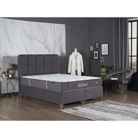 Resim Tutku Yatak Tutku Home Silver Dinamik Yay Sistemli Yatak Baza Başlık Seti 