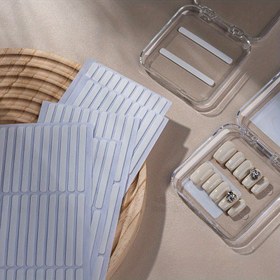 Resim 90/150 adet, Çift Taraflı Tırnak Gösterim Bandı, Kendinden Yapışkanlı Şeffaf Montaj Bandı, Basın Tırnakları için Uygun, Salon Tasarım Malzemeleri, Alkolsüz, Kendinden Yapışkanlı Bandı Tırnak Gösterim Panoları için - Ayak, El ve Tırnak Bakımı için Araçlar ve Aksesuarlar. 