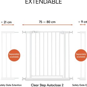 Resim Open N Stop 2 Güvenlik Kapısı, 75-80 cm, Delme Gerektirmeyen, Çift Yönlü Açılan, Manuel Kilitleme 